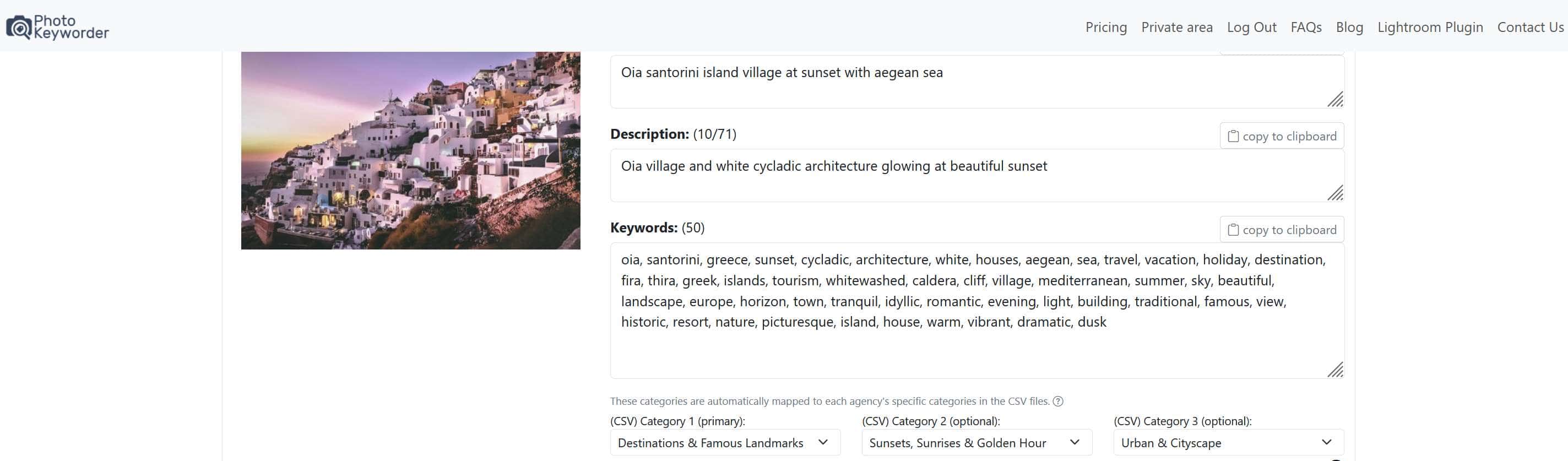 PhotoKeyworder dashboard