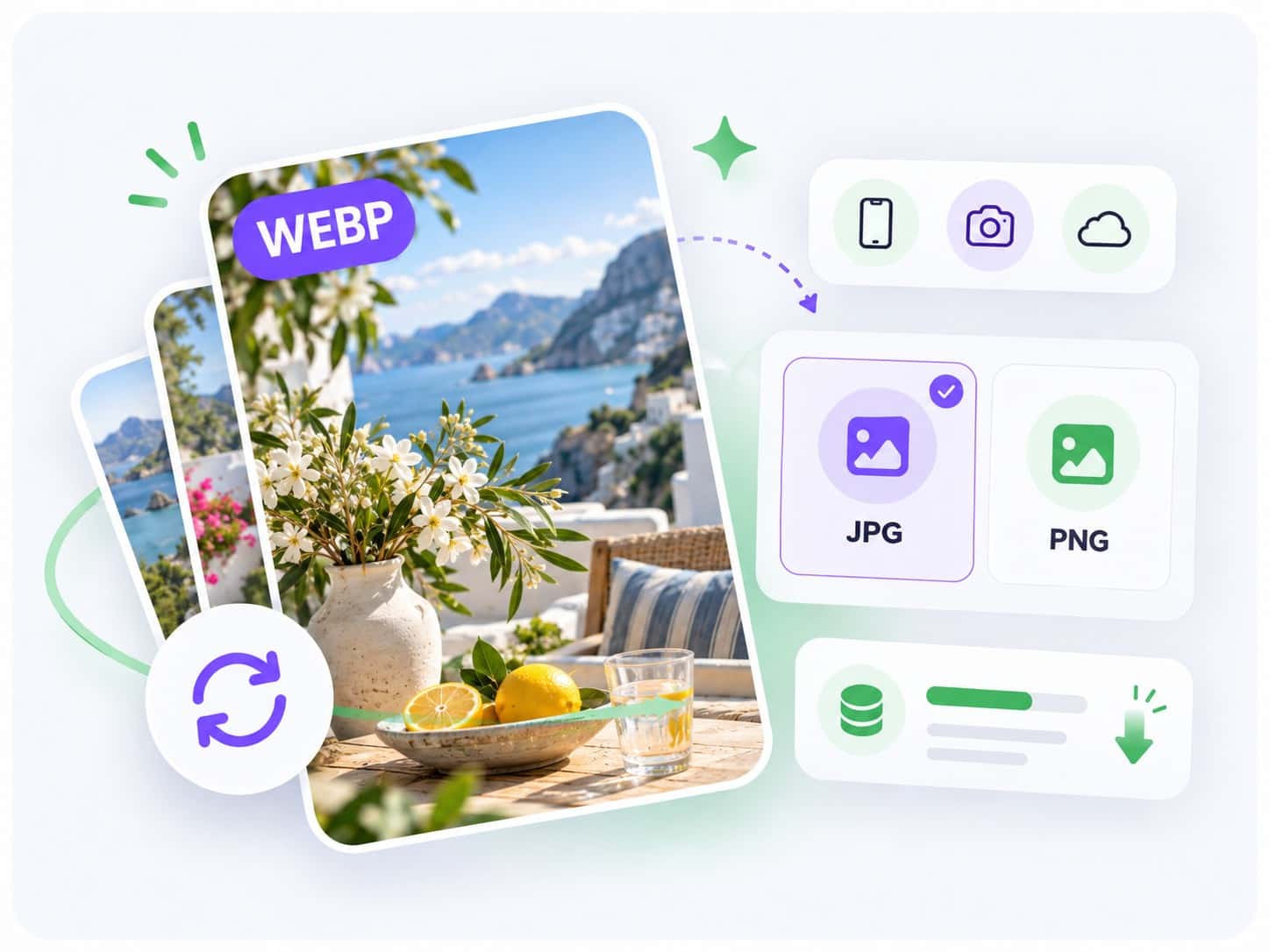 WebP images prepared for conversion to JPG or PNG